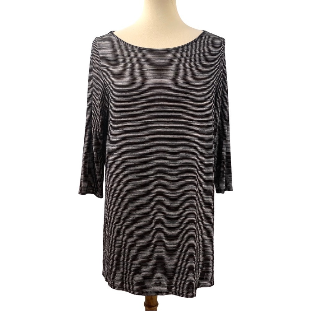 J. Jill Wearever Collection Striped Tunic Top - Picture 1 of 9